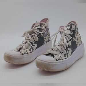 Converse Chuck Taylor Move High-Top Platform A01361C Canvas Sneakers Pink/Black